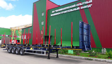 Полуприцеп-сортиментовоз STEELBEAR PF-41L — боковой вид с передней стенкой