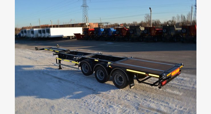Полуприцеп-контейнеровоз Тонар К3-U, модель 99882 — общий вид с тягачом