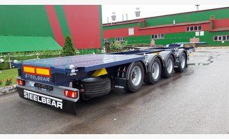 Новинка: Четырехосные полуприцепы контейнеровозы универсалы STEELBEAR